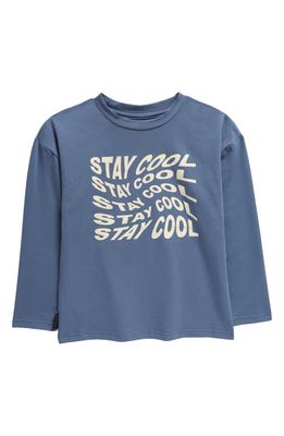 TINY TRIBE Kids' Stay Cool Long Sleeve Graphic T-Shirt in Slate Blue