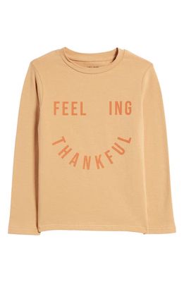 TINY TRIBE Kids' Thankful Jersey Graphic T-Shirt in Oak