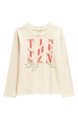TINY TRIBE Kids' 'Tis the Szn Graphic T-Shirt in Cream