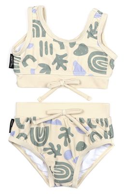 TINY TRIBE Organic Shapes Two-Piece Swimsuit in Oat