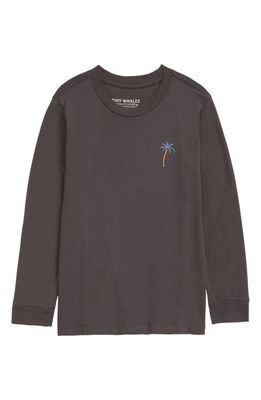 Tiny Whales Kids' Best in the West Graphic Cotton Tee in Faded Black