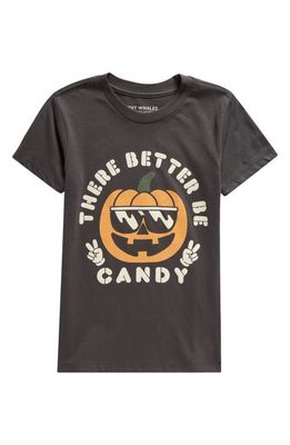 Tiny Whales Kids' Better be Candy Graphic T-Shirt in Faded Black