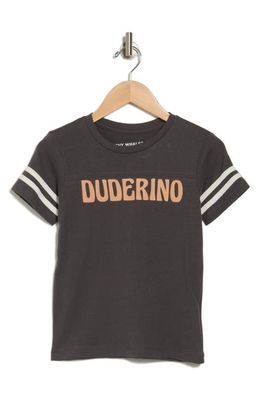 Tiny Whales Kids' Duderino Graphic T-Shirt in Vintage Black 