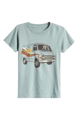 Tiny Whales Kids' Enjoy the Ride Cotton Graphic T-Shirt in Sea Glass