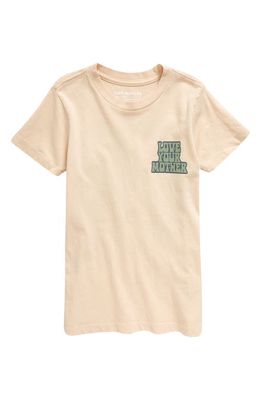 Tiny Whales Kids' Love Your Mother Cotton Graphic Tee in Sand