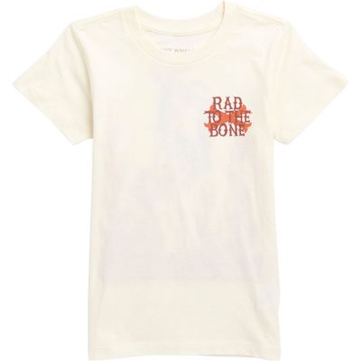 Tiny Whales Kid's Rad to the Bone Graphic T-Shirt in Natural