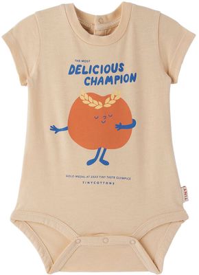 TINYCOTTONS Baby Beige 'Delicious Champion' Bodysuit