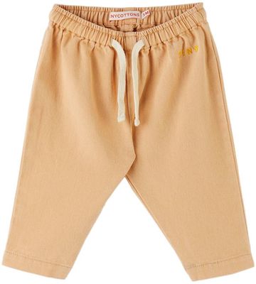 TINYCOTTONS Baby Beige Solid Trousers