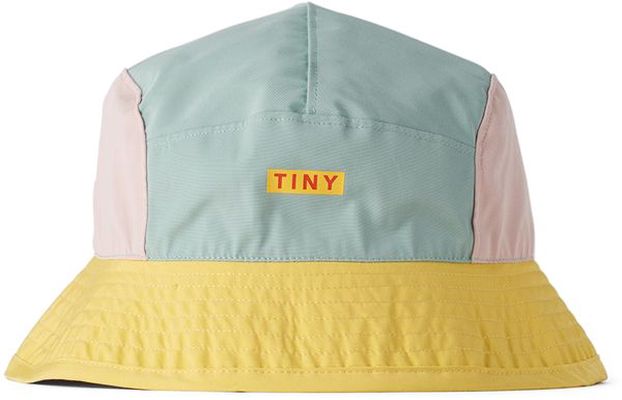 TINYCOTTONS Baby Yellow & Blue Color Block Bucket Hat