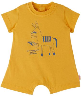 TINYCOTTONS Baby Yellow Smarty Donkey Bodysuit