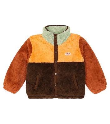 Tinycottons Colorblocked faux shearling jacket