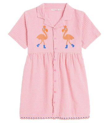 Tinycottons Flamingos gingham dress