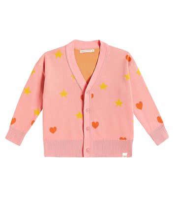 Tinycottons Hearts Stars jacquard cotton cardigan