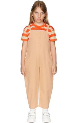 TINYCOTTONS Kids Orange Solid Jumpsuit