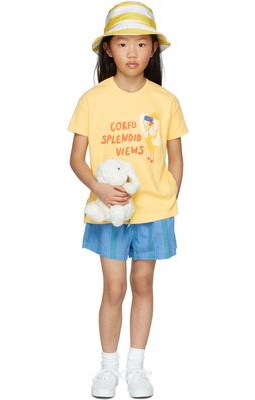 TINYCOTTONS Kids Yellow Corfu Views T-Shirt