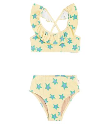Tinycottons Starflowers ribbed-knit bikini