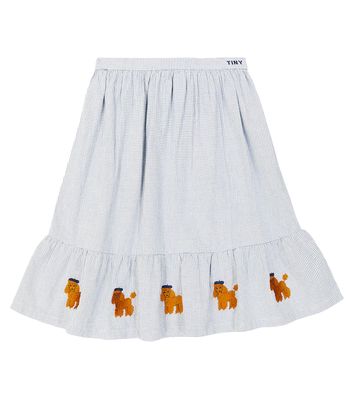 Tinycottons Tiny Poodle checked cotton skirt