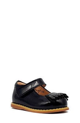 TIPPY TOTS SHOES Fringe Mary Jane in Black Patent