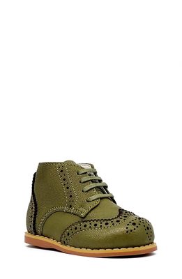 TIPPY TOTS SHOES Kids' Classic Brogue Boot in Olive