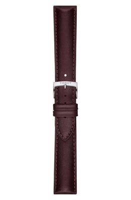 Tissot 20mm Ombré Leather Watchband in Dark Brown