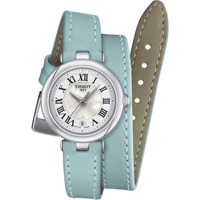 Tissot Bellissima Leather Strap Watch, 26mm in Blue 