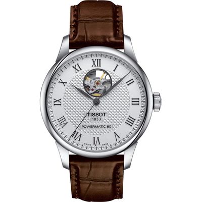 Tissot Le Locle Powermatic 80 Leather Strap Watch, 39mm in Brown 