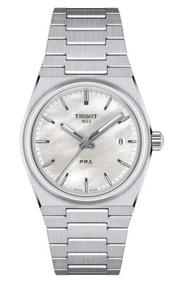 Tissot PRX Bracelet Watch, 35mm in White Mother Of Pearl 