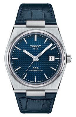 Tissot PRX Powermatic 80 Leather Strap Watch