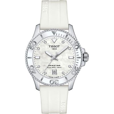 Tissot Seastar 1000 Silicone Watch, 36mm in White 