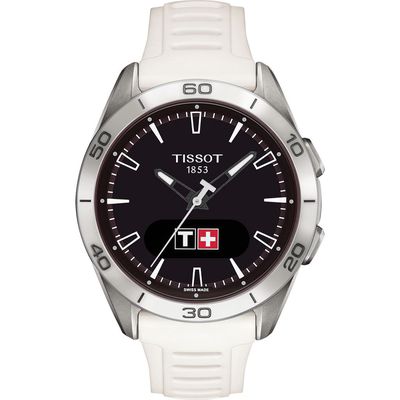 Tissot T-Touch Connect Sport Solar Smart Silicone Strap Watch, 43.75mm in White 