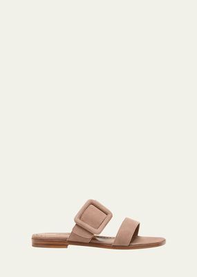 Tituba Suede Buckle Dual-Band Sandals