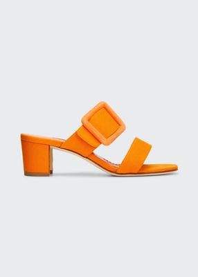 Titubanew Linen Buckle Slide Sandals