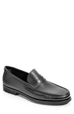 TO BOOT NEW YORK Belfast Lugged Penny Loafer in Butter Nero 