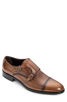 TO BOOT NEW YORK Hammill Cap Toe Double Monk Strap Shoe in Burnished Tan 