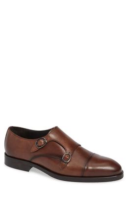 To Boot New York Koning Double Buckle Monk Shoe in Vitello Cork Leather