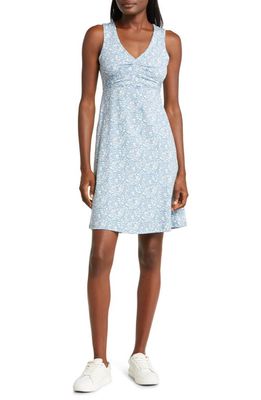 Toad & Co Rosemarie Floral Sleeveless Fit & Flare Dress in Glacier Spring Print