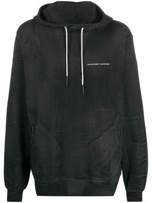 Tobias Birk Nielsen back logo print hoodie - Black