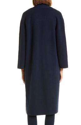 Toccin Cotton & Wool Long Topper Cardigan in Navy