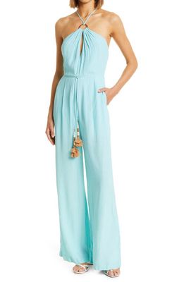 Toccin O-Ring Halter Neck Jumpsuit in Mist