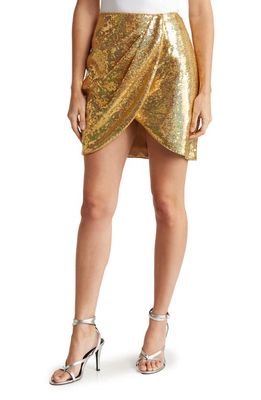 Toccin Sequin Miniskirt in Gold