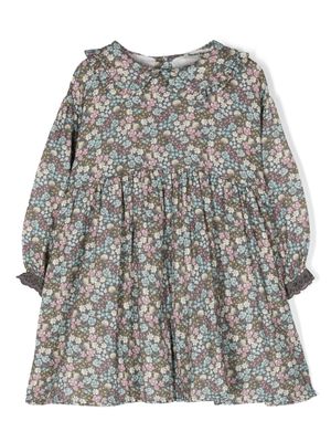 TOCOTO VINTAGE KIDS floral-print cotton dress - Grey