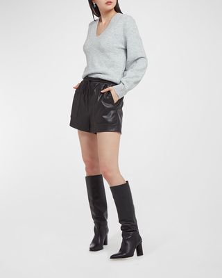 Todd Faux Leather Shorts