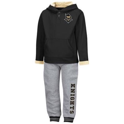 Toddler Colosseum Black/Heathered Gray UCF Knights Poppies Pullover Hoodie and Sweatpants Set