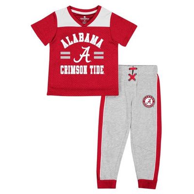 Toddler Colosseum Crimson/Heather Gray Alabama Crimson Tide Ka-Boot-It Jersey & Pants Set
