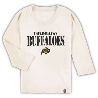 Toddler Wes & Willy Cream Colorado Buffaloes Stacked Logo Raglan Long Sleeve T-Shirt