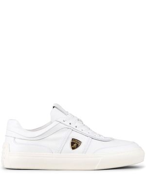 Tod's Automobili Lamborghini panelled lace-up leather sneakers - White
