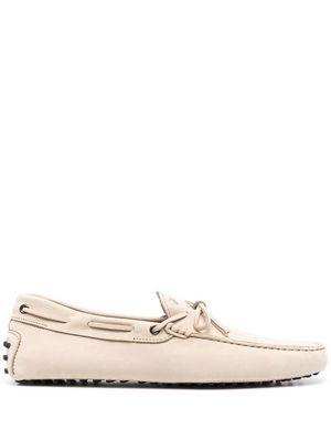 Tod's bow-detail leather loafers - Neutrals