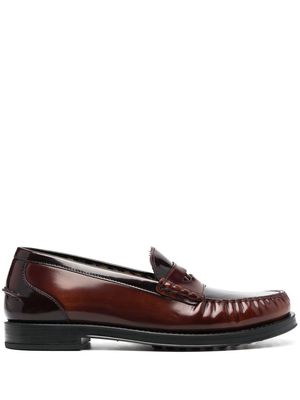 Tod's coin-logo detail loafers - Brown