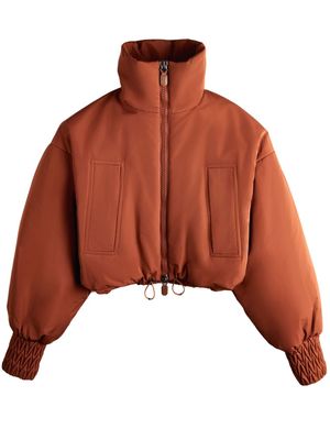 Tod's cropped puffer jacket - Brown