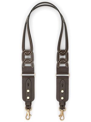 Tod's cut out-detail leather bag strap - Brown